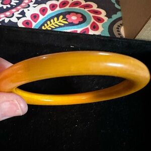 Vintage Yellow Bakelite Bangle
